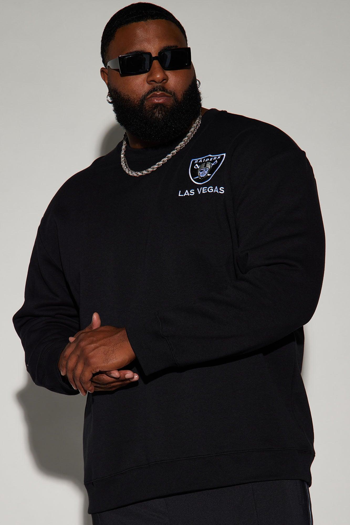 Raiders Higher Education Fleece Crew Neck Sweater - Black/combo Male Product Image