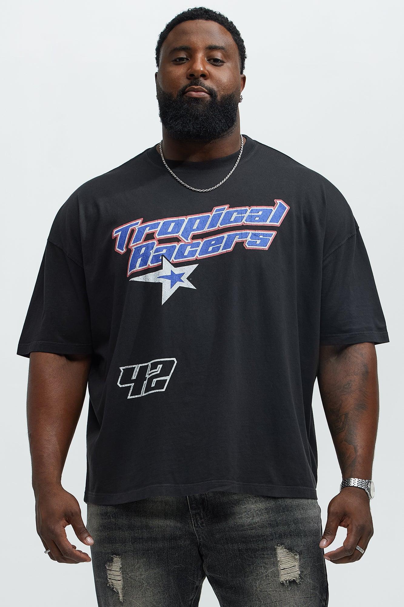 Tropical Racers Oversized Short Sleeve Tee - Black Wash Male Product Image