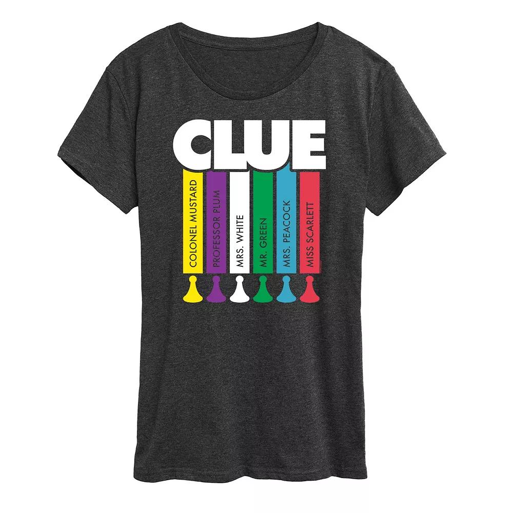 Women's Clue Logo Characters Graphic Tee,  Product Image
