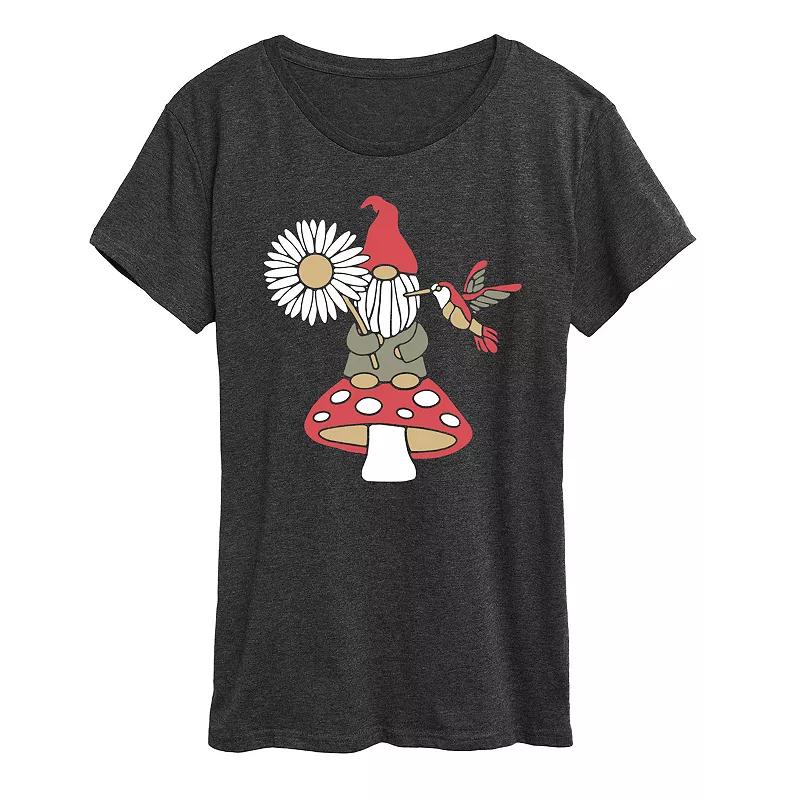 Women's Mushroom Gnome Graphic Tee,  Product Image
