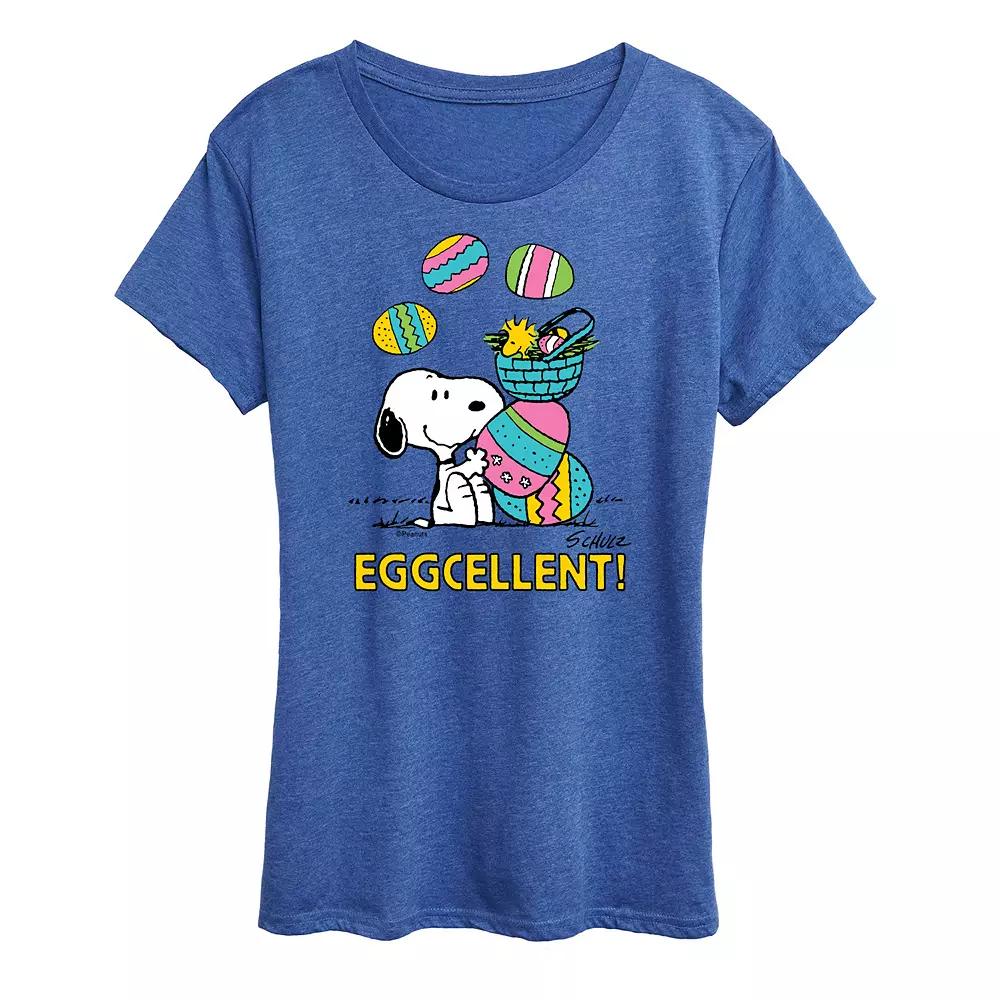 Women's Peanuts Snoopy & Woodstock Eggcellent Graphic Tee,  Product Image