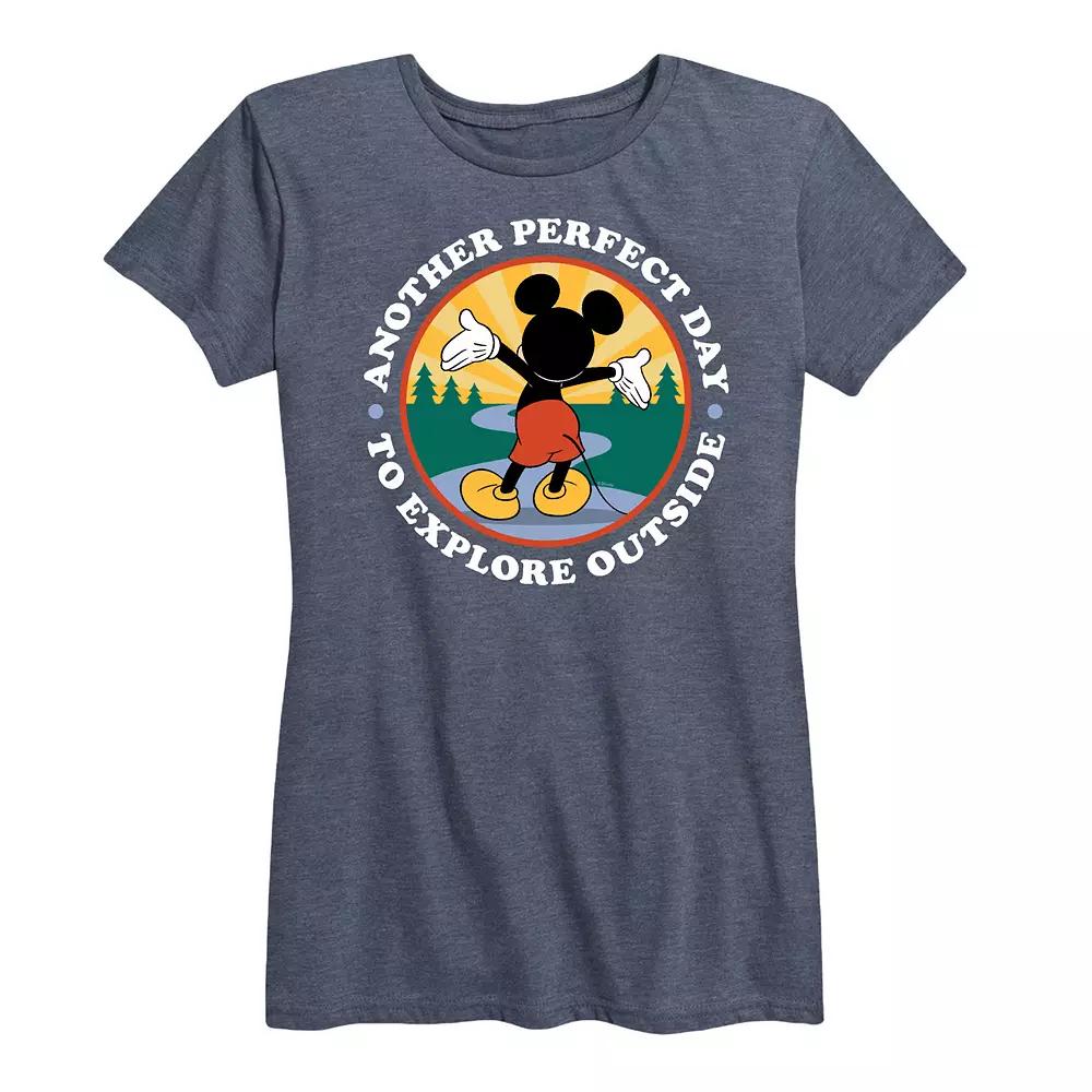 Disney's Mickey Mouse Women's Explore Outside Graphic Tee,  Product Image