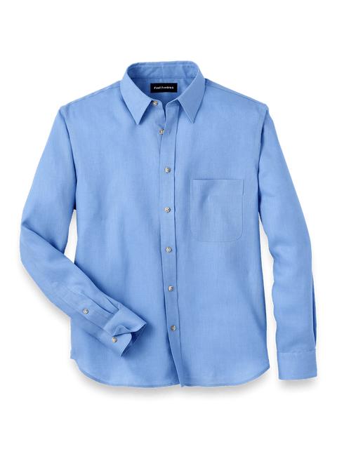 Linen Solid Casual Shirt - Light Blue Product Image