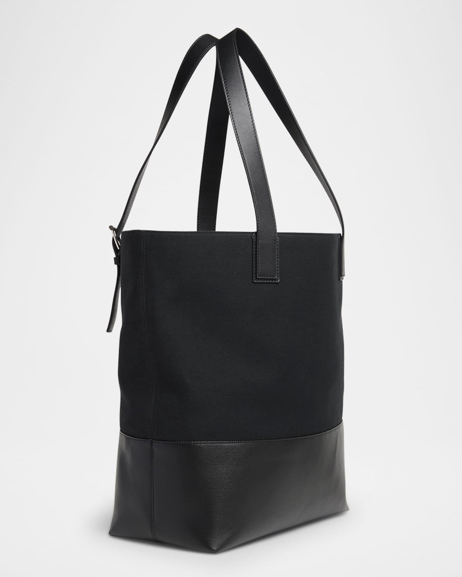 Men's T-Bar Canvas and Leather Shopper Tote Bag Product Image