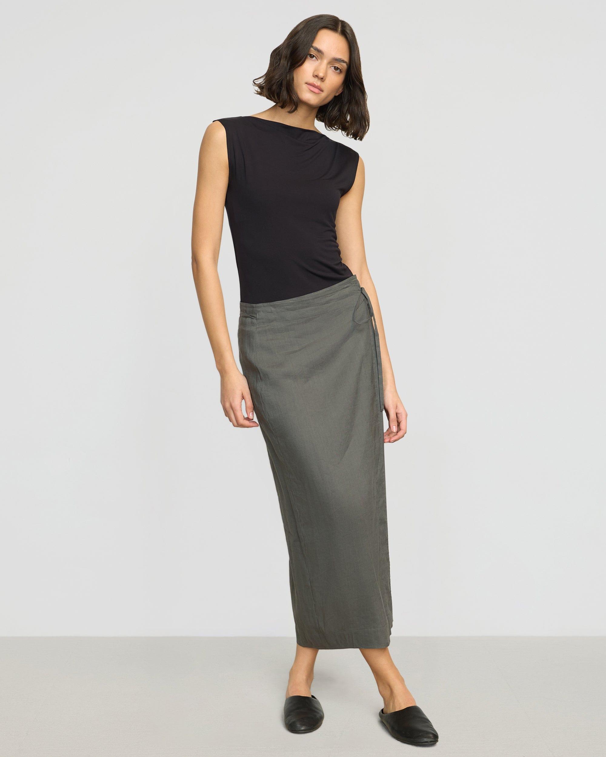 Ellie Linen Maxi Wrap Skirt Product Image