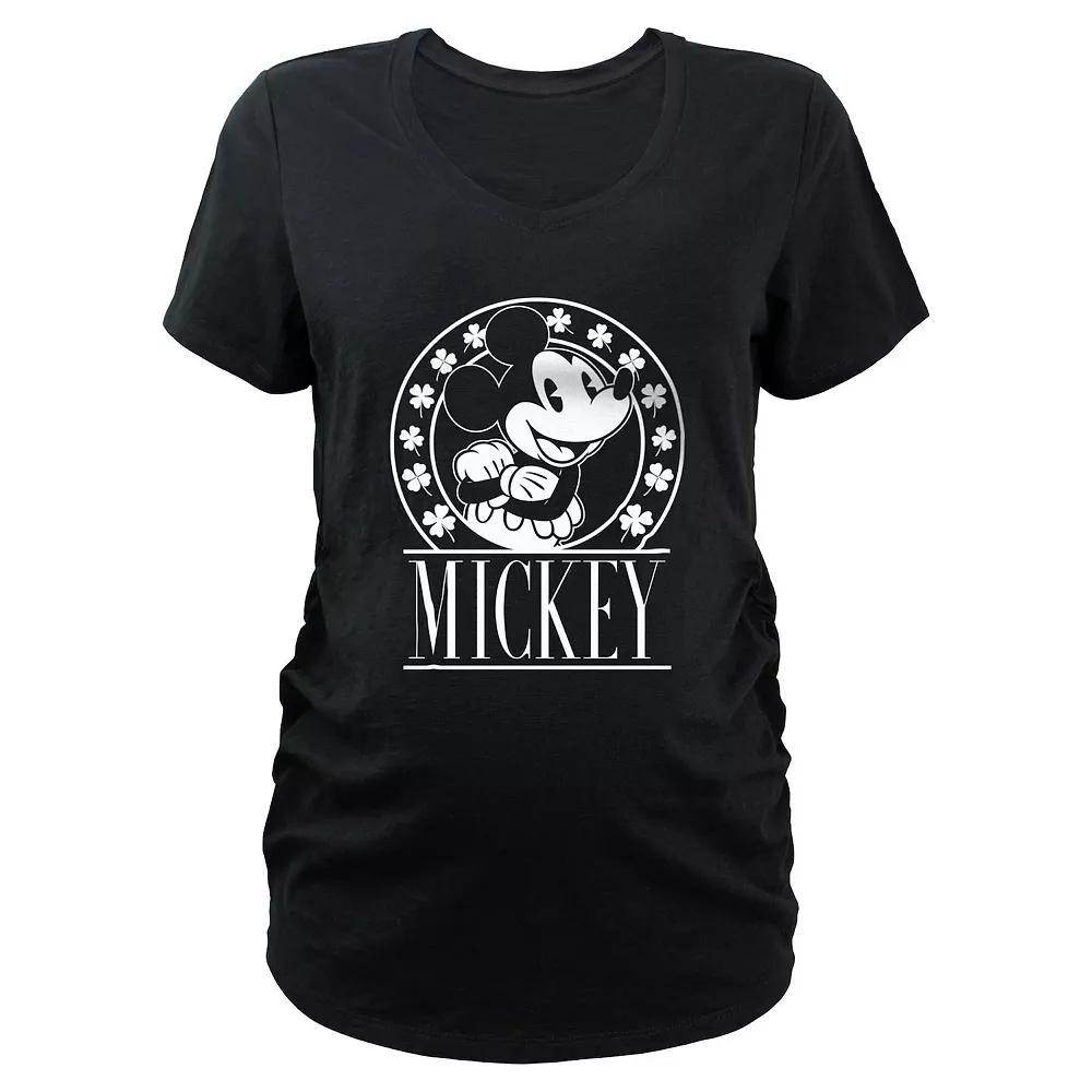 Disney's Mickey Mouse Lucky Stamp Maternity Graphic Tee, Women's,  Product Image