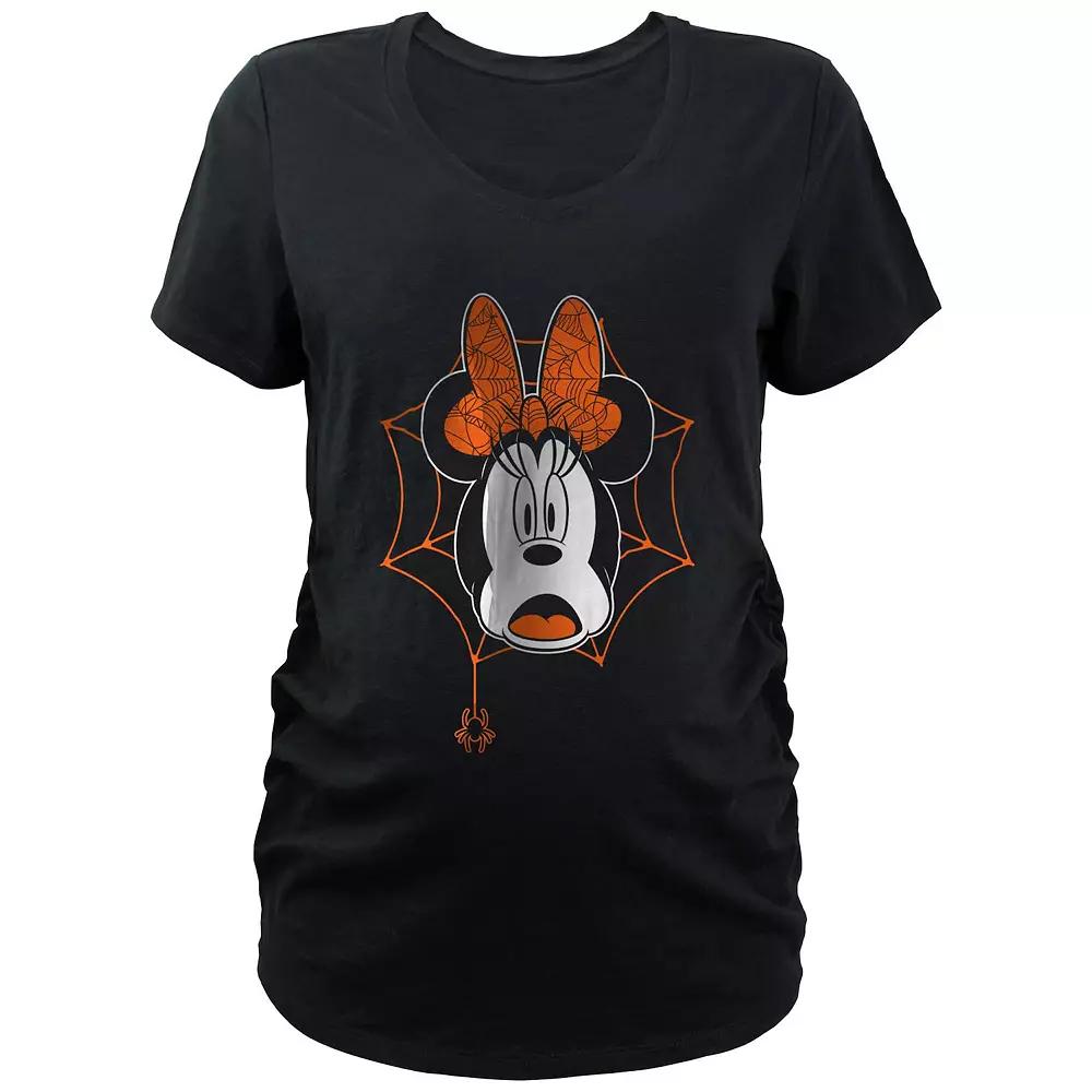 Disney's Minnie Mouse Scared Spider Webs Maternity Graphic Tee, Women's,  Product Image