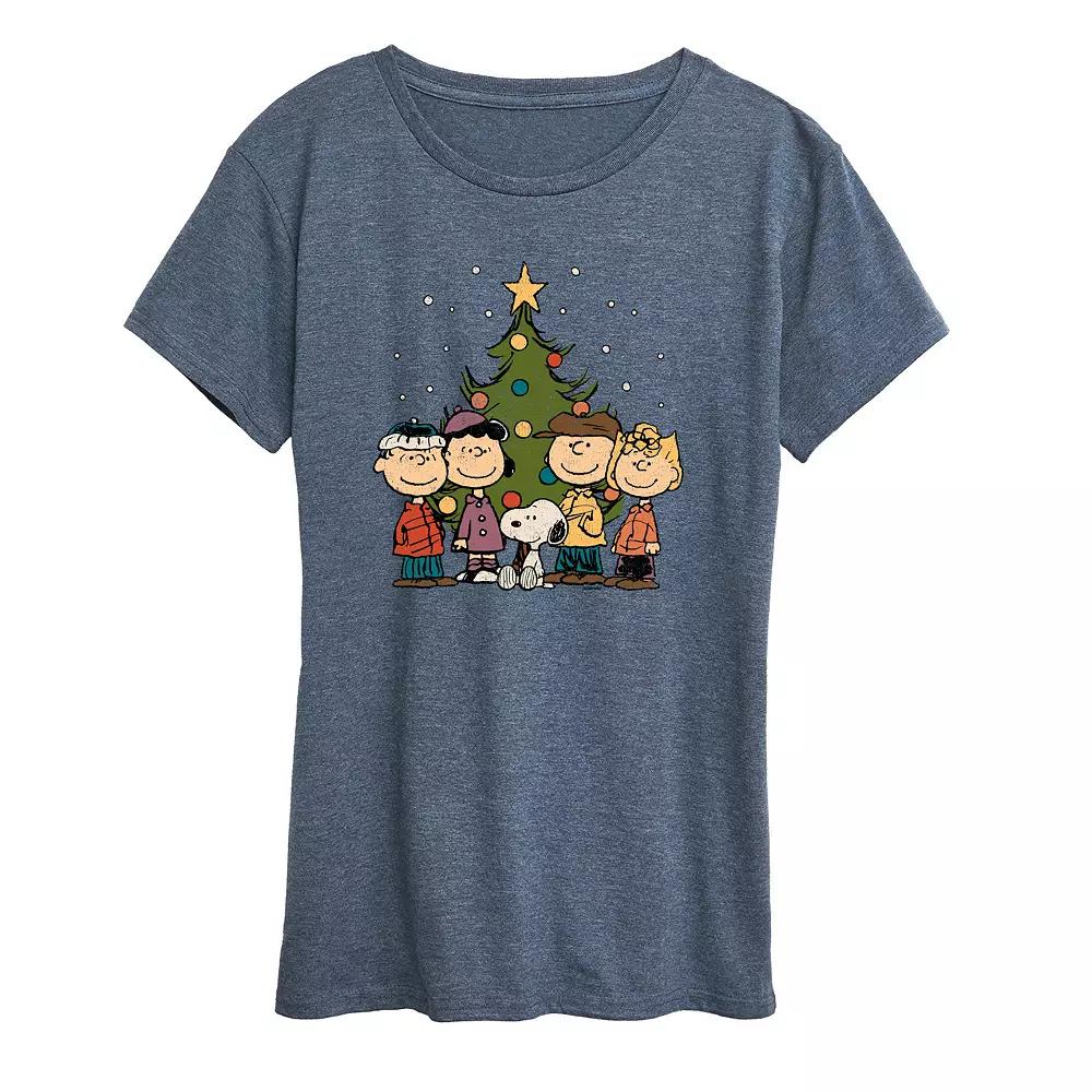 Women's Peanuts Christmas Group Graphic Tee,  Product Image