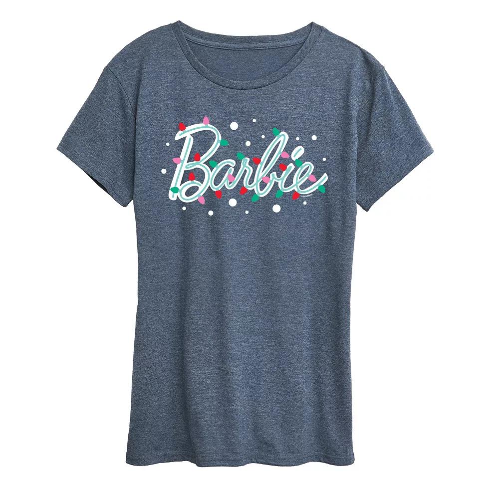 Women's Barbie® Logo Holiday Lights Graphic Tee, Girl's,  Product Image