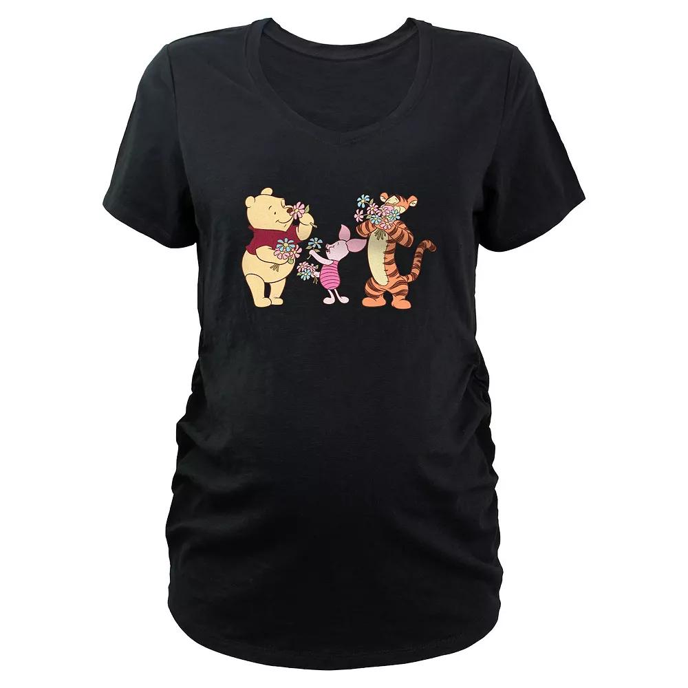 Disney's Winnie The Pooh & Friends Flower Time Maternity Graphic Tee, Women's,  Product Image