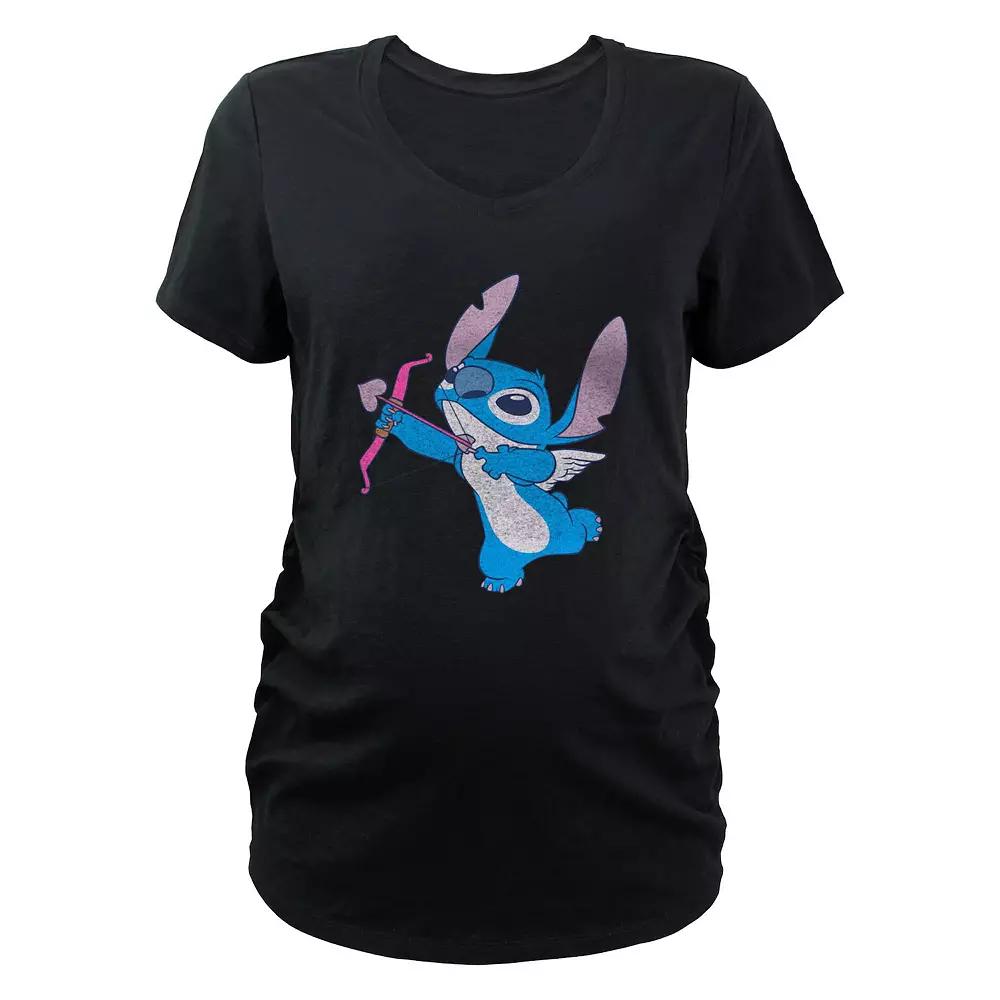 Disney's Lilo & Stitch Cupid Stitch Maternity Graphic Tee, Women's,  Product Image
