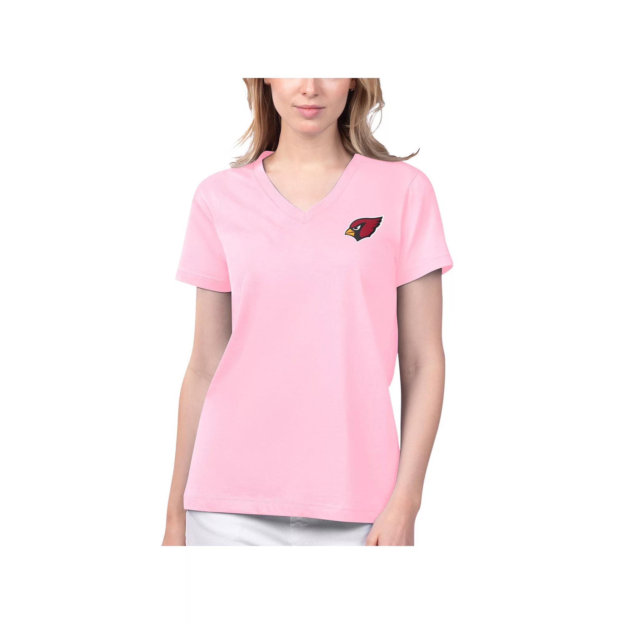 Women's Margaritaville Pink Arizona Cardinals Game Time V-Neck T-Shirt,  Product Image