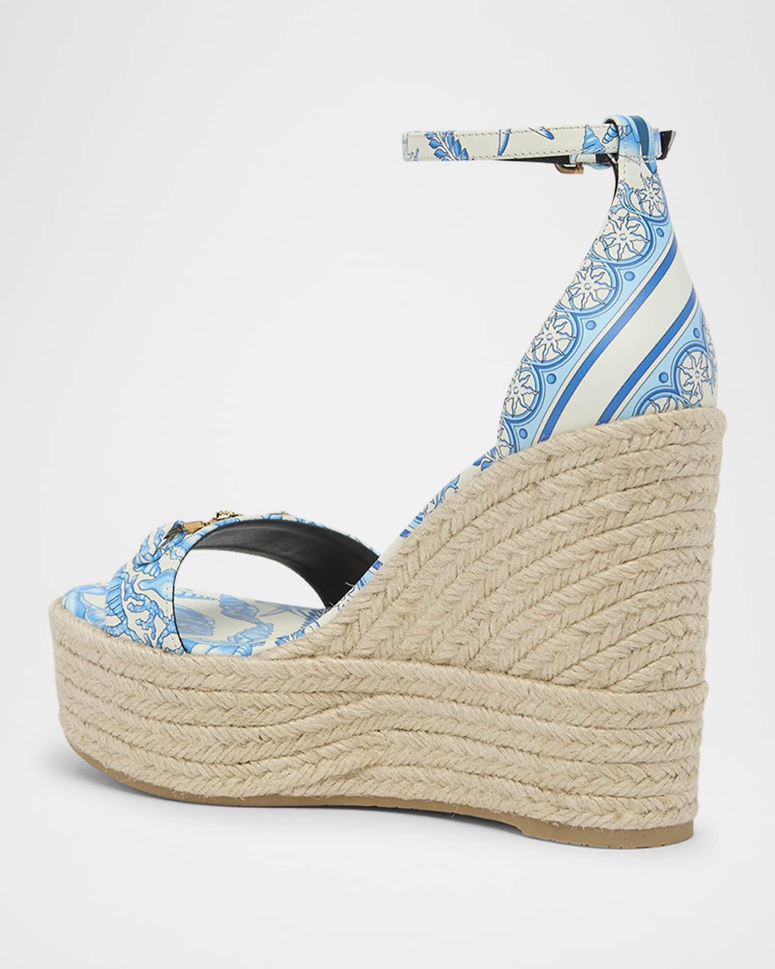 Medusa Calfskin Leather Espadrilles Product Image