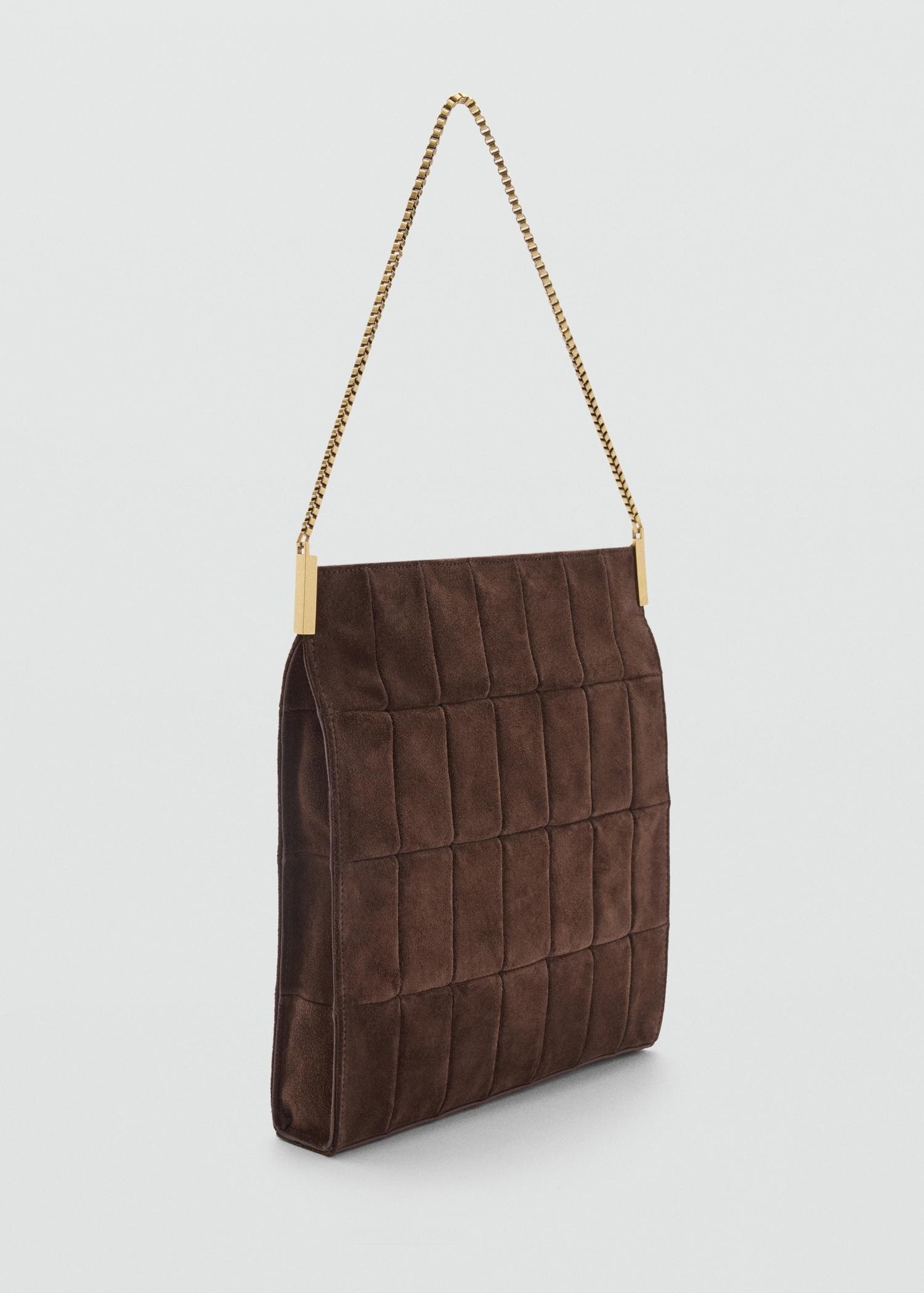 Chain suede bag - Women | MANGO USA Product Image
