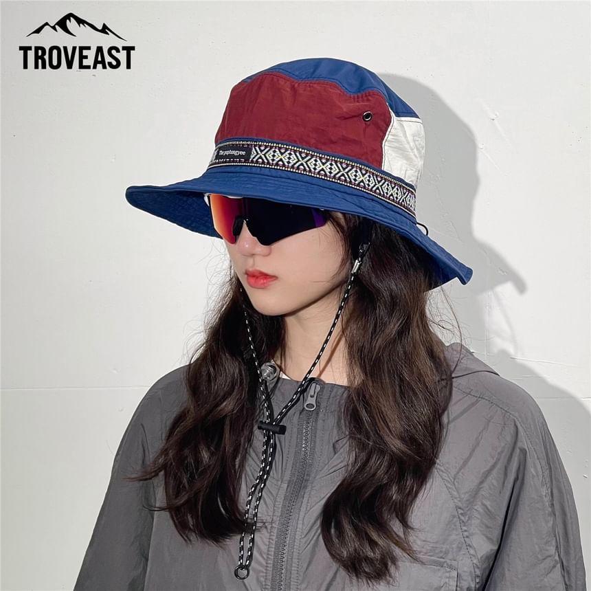 Patterned Color Block Bucket Hat Product Image