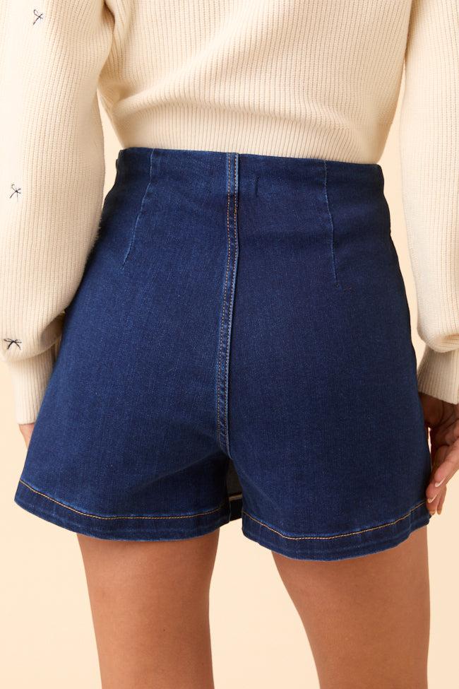 Jessica Dark Wash Denim Skort SALE Product Image