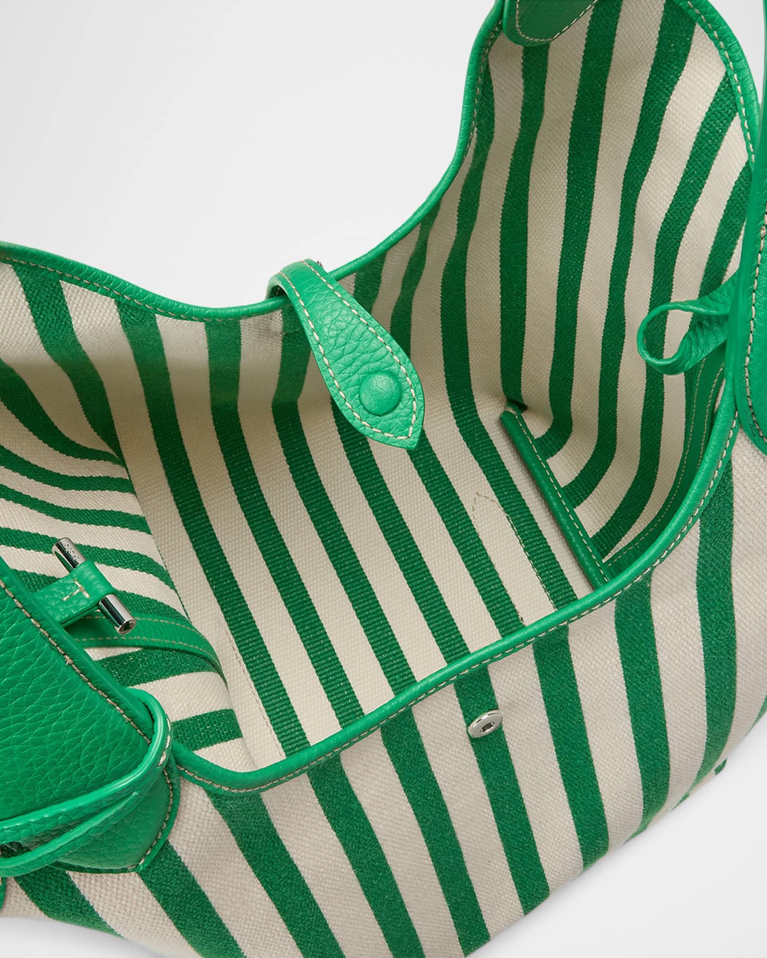 Striped Cotton Canvas Tote Bag Product Image