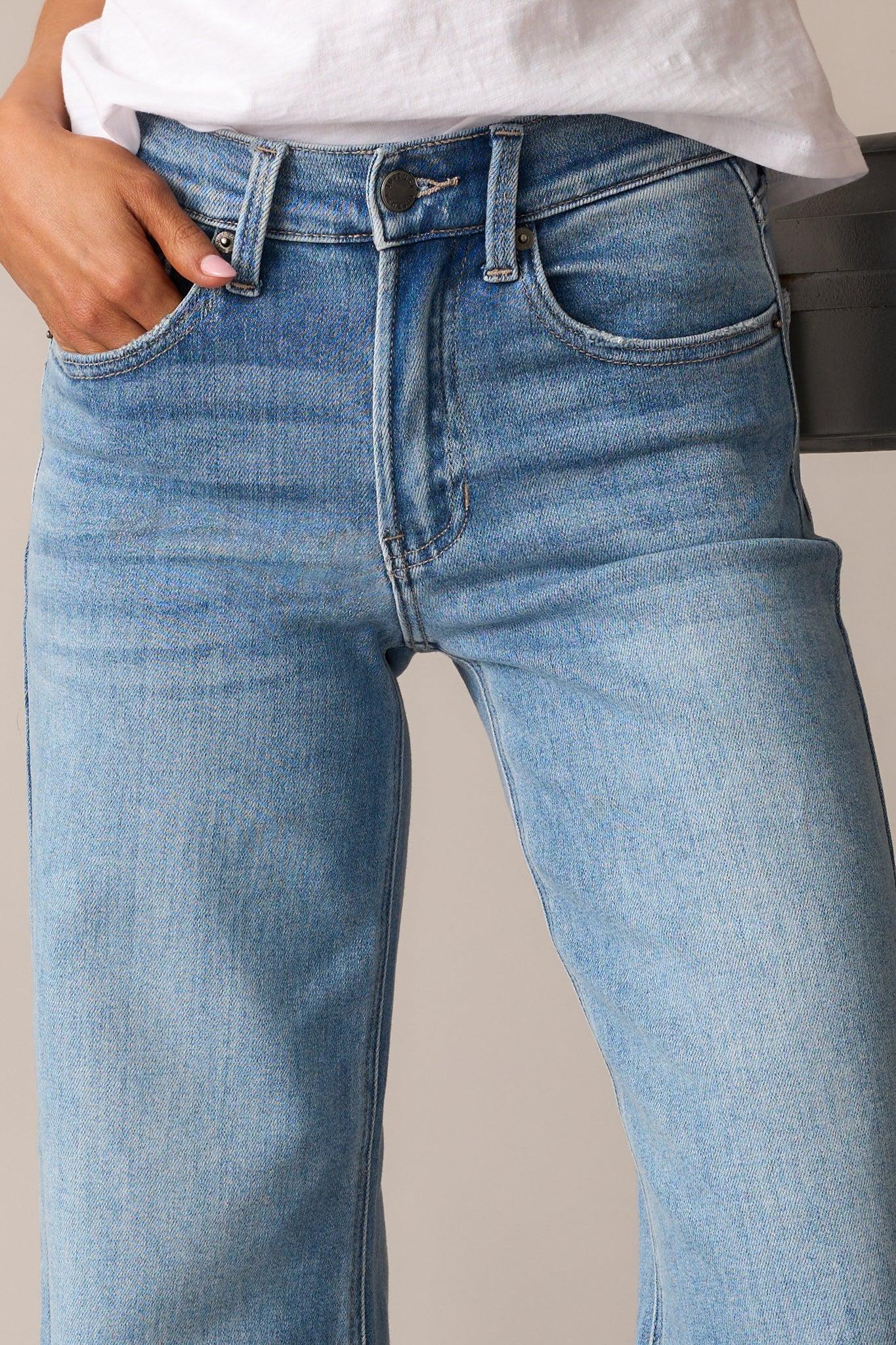 In The Countryside Medium Wash Straight Leg Jeans Product Image