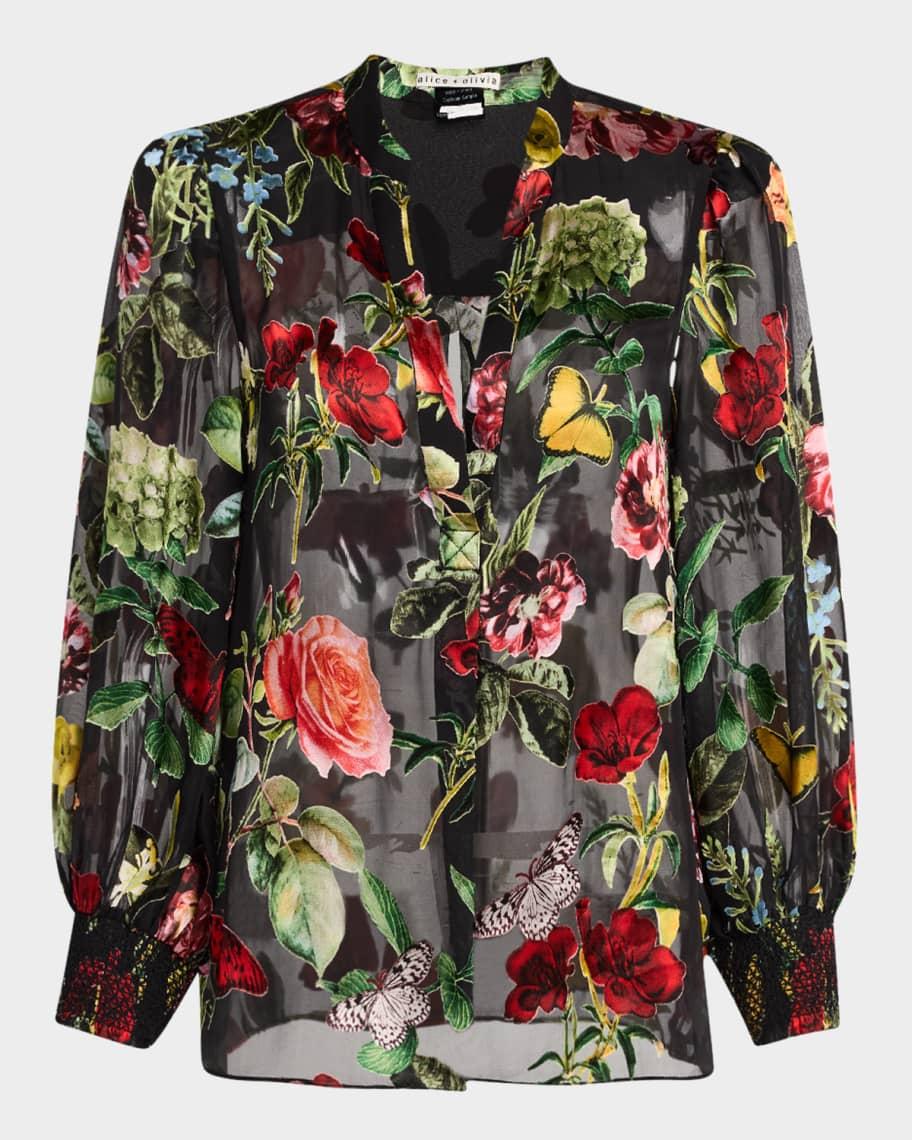Sheila Floral Semi-Sheer Blouse Product Image
