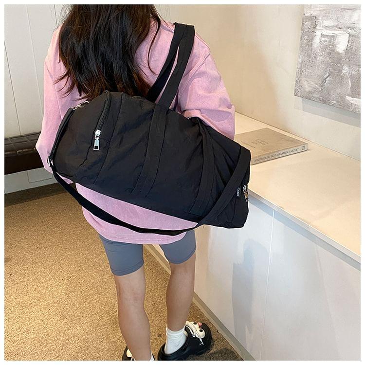 Lettering Applique Duffle Bag Product Image