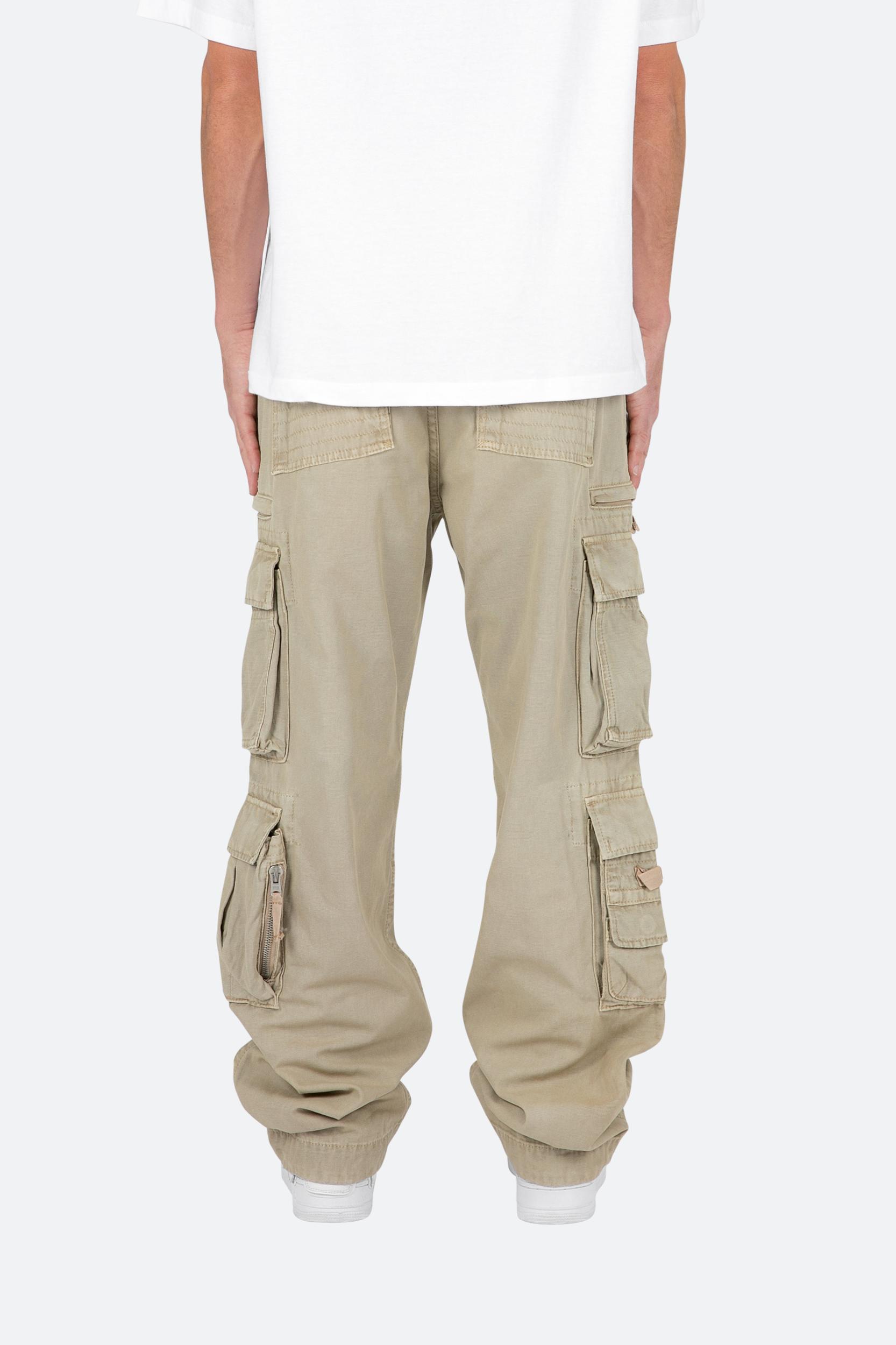 Military Cargo Pants - Brown Product Image