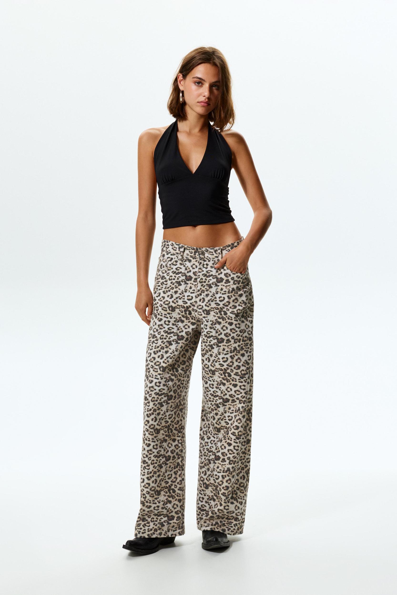 STWD leopard print baggy jeans Product Image