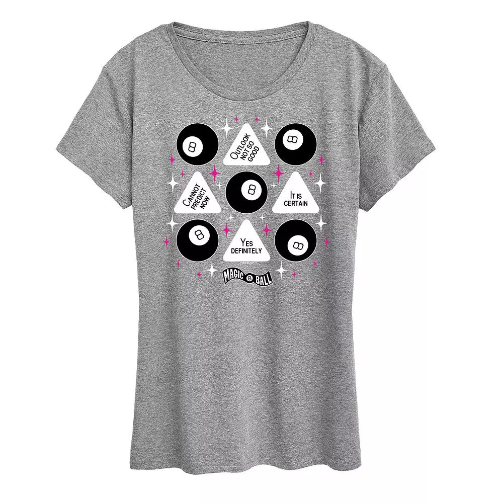 Women's Magic 8 Ball Grid Graphic Tee,  Product Image