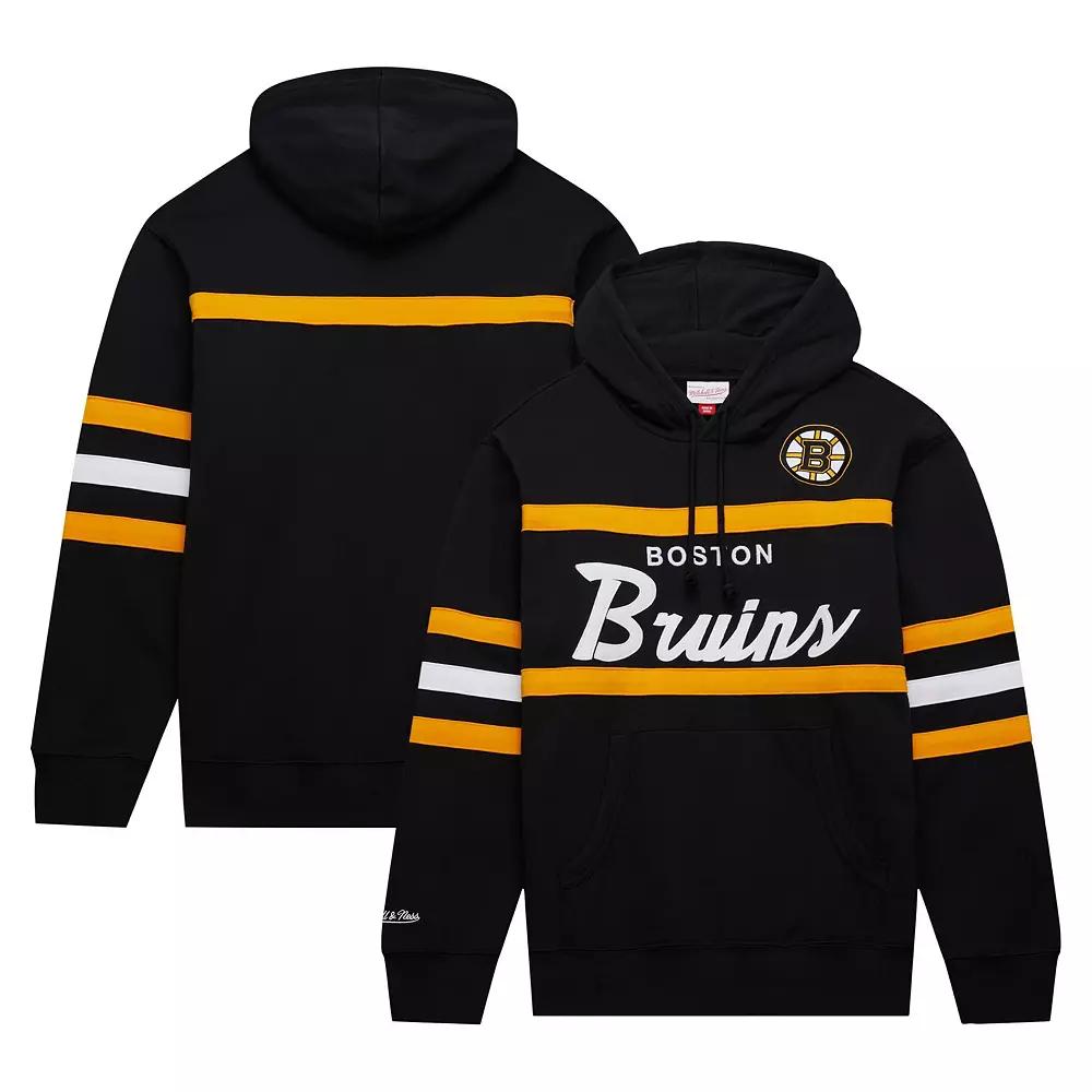 Men's Mitchell & Ness Black Boston Bruins Head Coach Pullover Hoodie,  Product Image