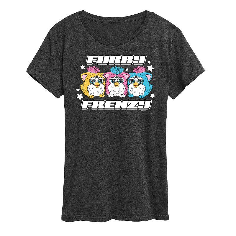 Womens Furby Frenzy Graphic Tee Heather Grey Product Image