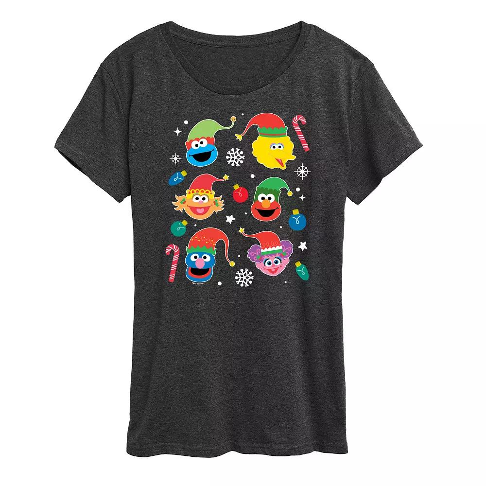 Women's Sesame Street Holiday Icons Graphic Tee, Girl's,  Product Image