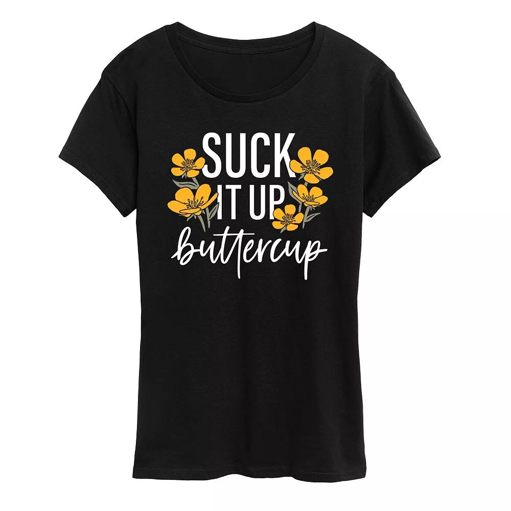 Women's Suck It Up Buttercup Graphic Tee, Girl's,  Product Image