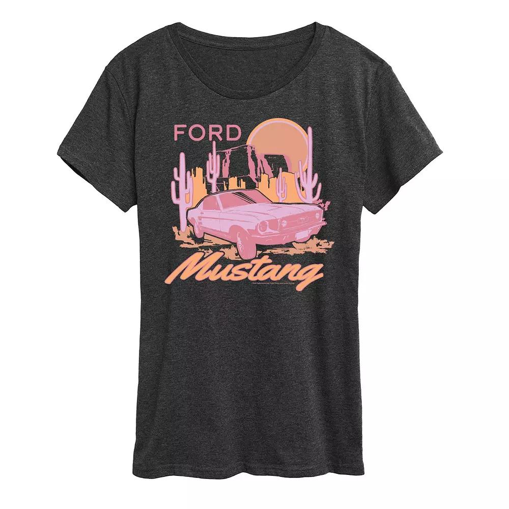 Women's Ford Pink Mustang Graphic Tee,  Product Image