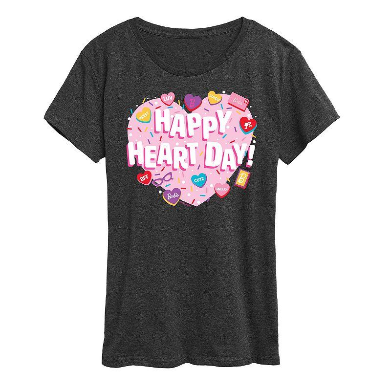 Women's Barbie® Happy Heart Day Graphic Tee,  Product Image