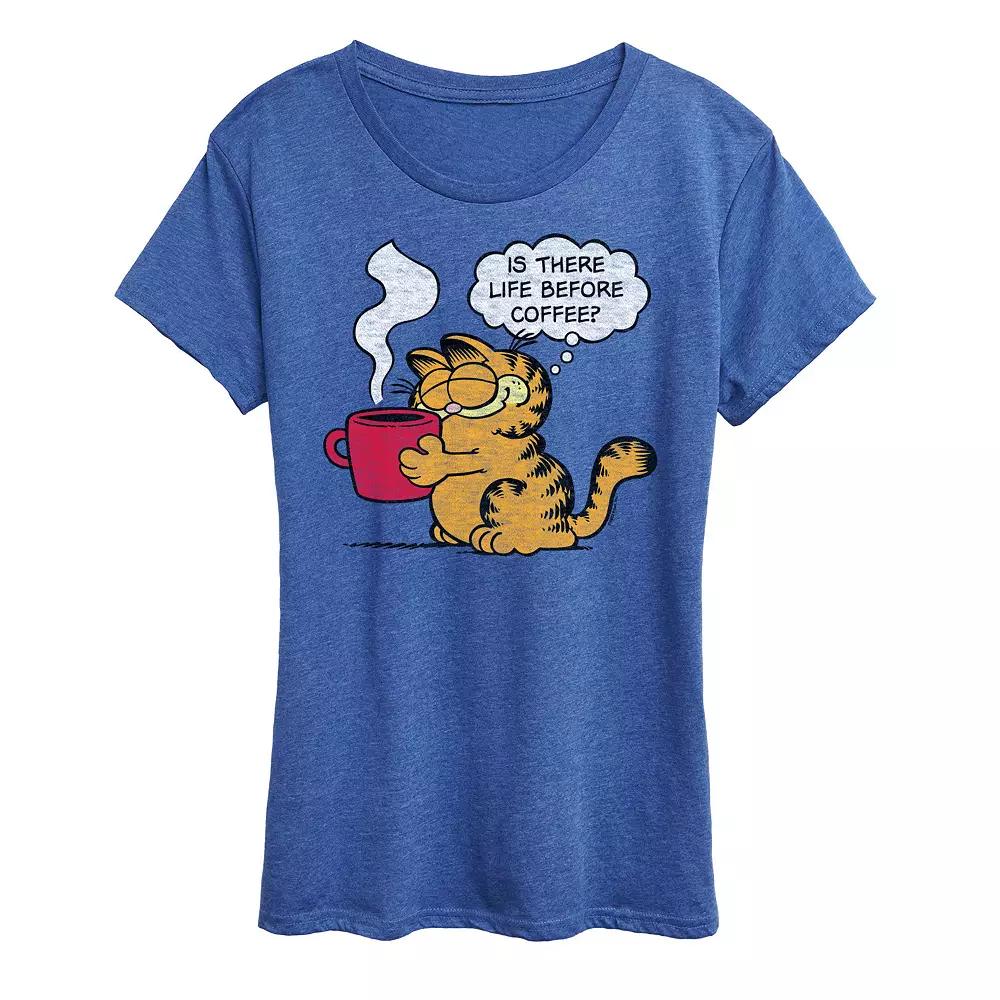 Women's Garfield Life Before Coffee Graphic Tee, Girl's,  Product Image
