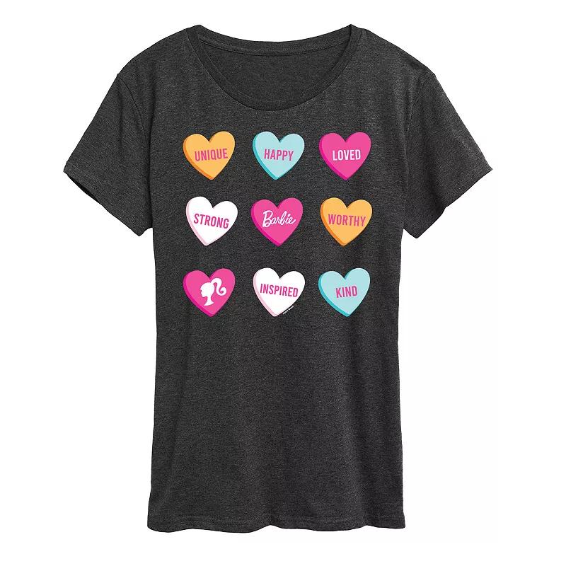 Women's Barbie® Candy Hearts Graphic Tee,  Product Image