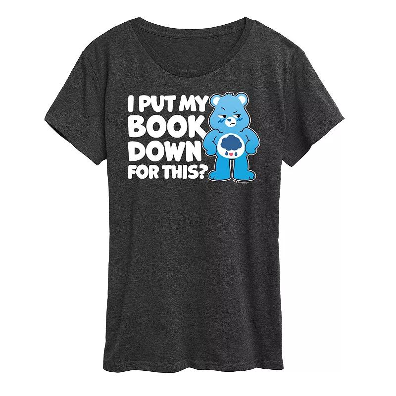 Womens Care Bears I Put My Book Down Graphic Tee Blue Product Image