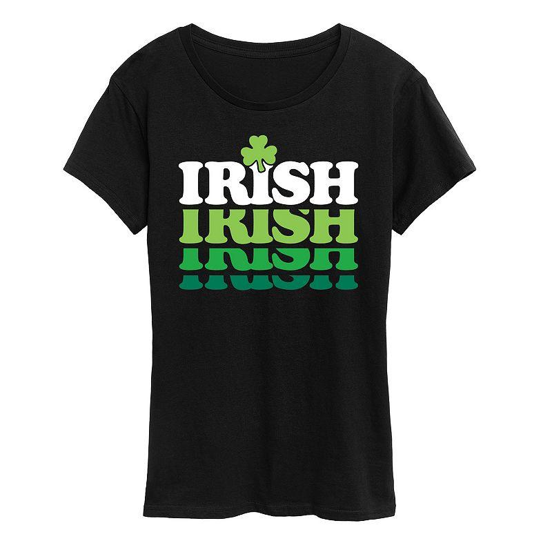 Women's Irish Retro Repeat Graphic Tee,  Product Image
