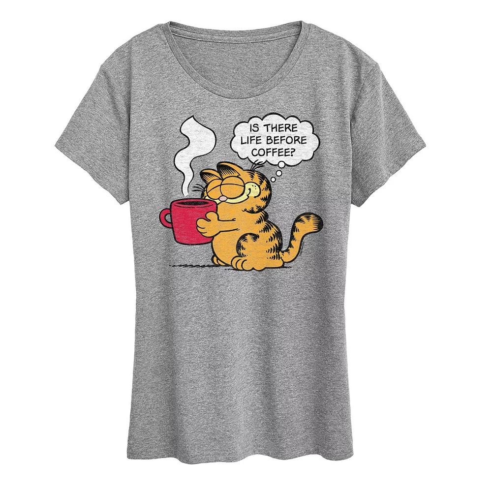 Women's Garfield Life Before Coffee Graphic Tee, Girl's,  Product Image