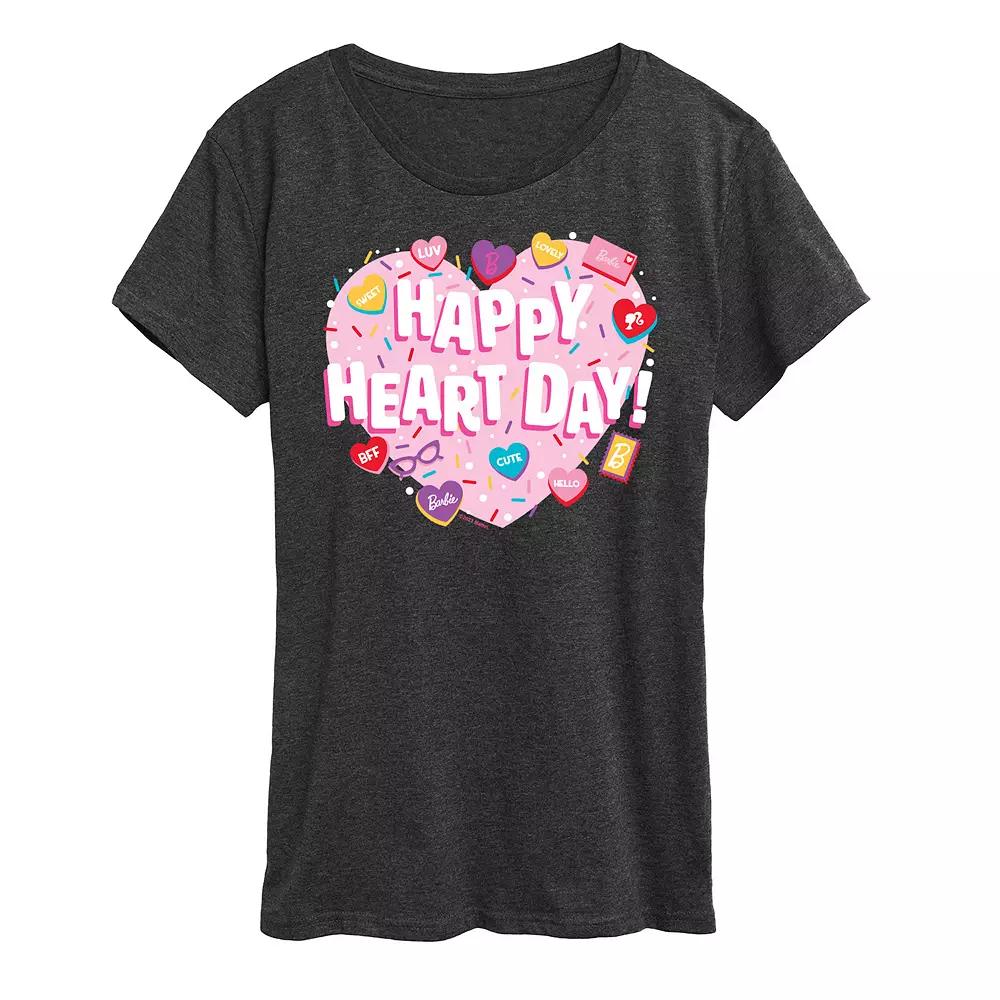 Women's Barbie® Happy Heart Day Graphic Tee,  Product Image