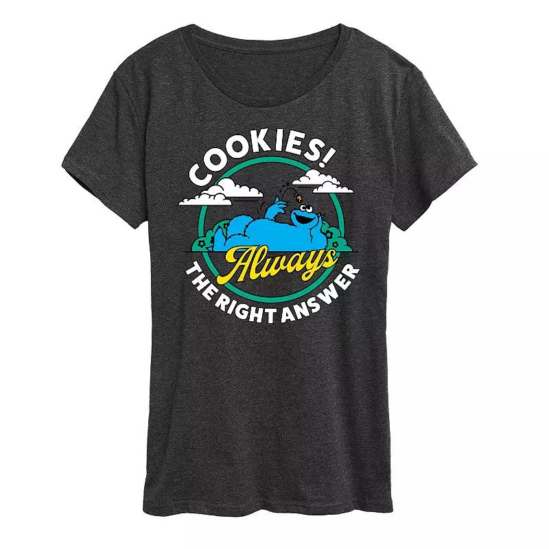 Women's Sesame Street Cookies Answer Graphic Tee, Girl's,  Product Image