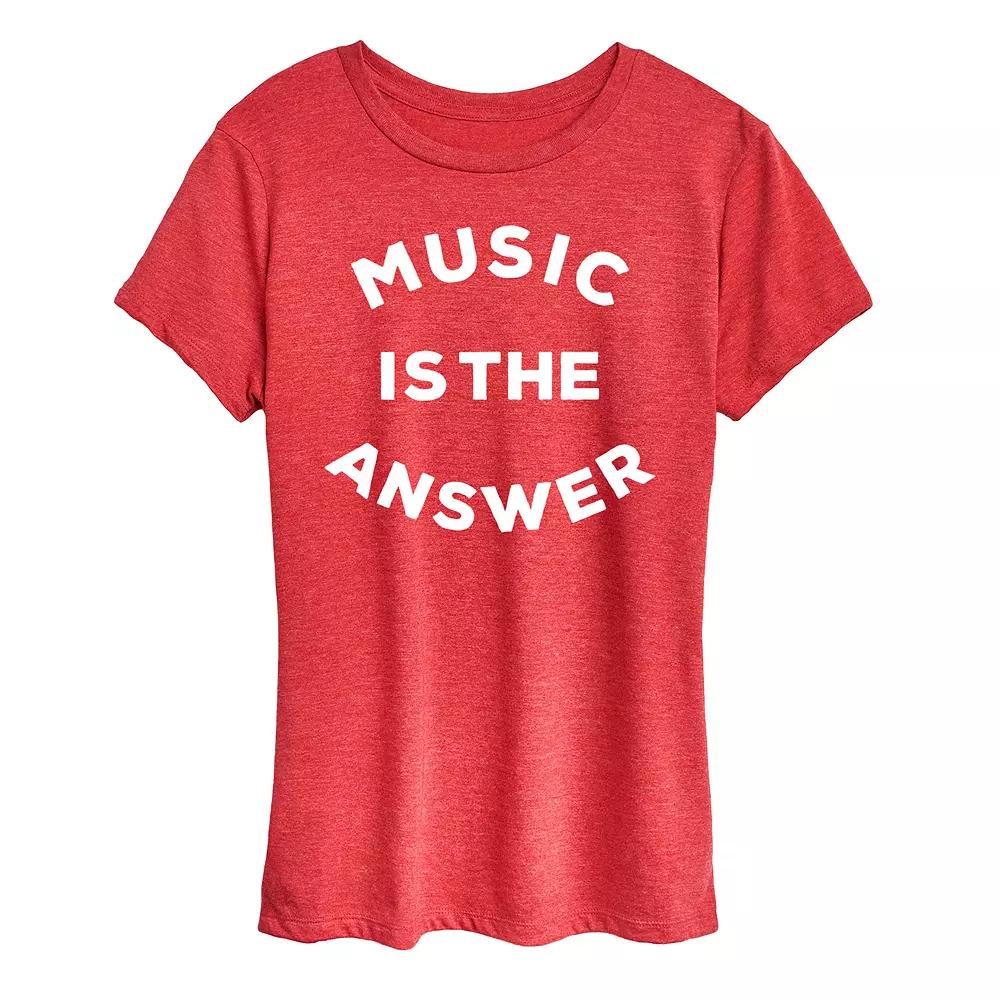 Women's Music is the Answer Graphic Tee,  Product Image