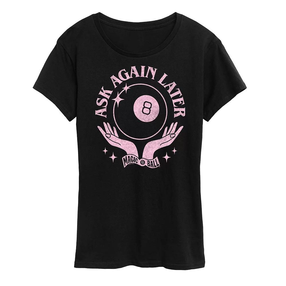 Women's Magic 8 Ball Ask Again Later Graphic Tee,  Product Image