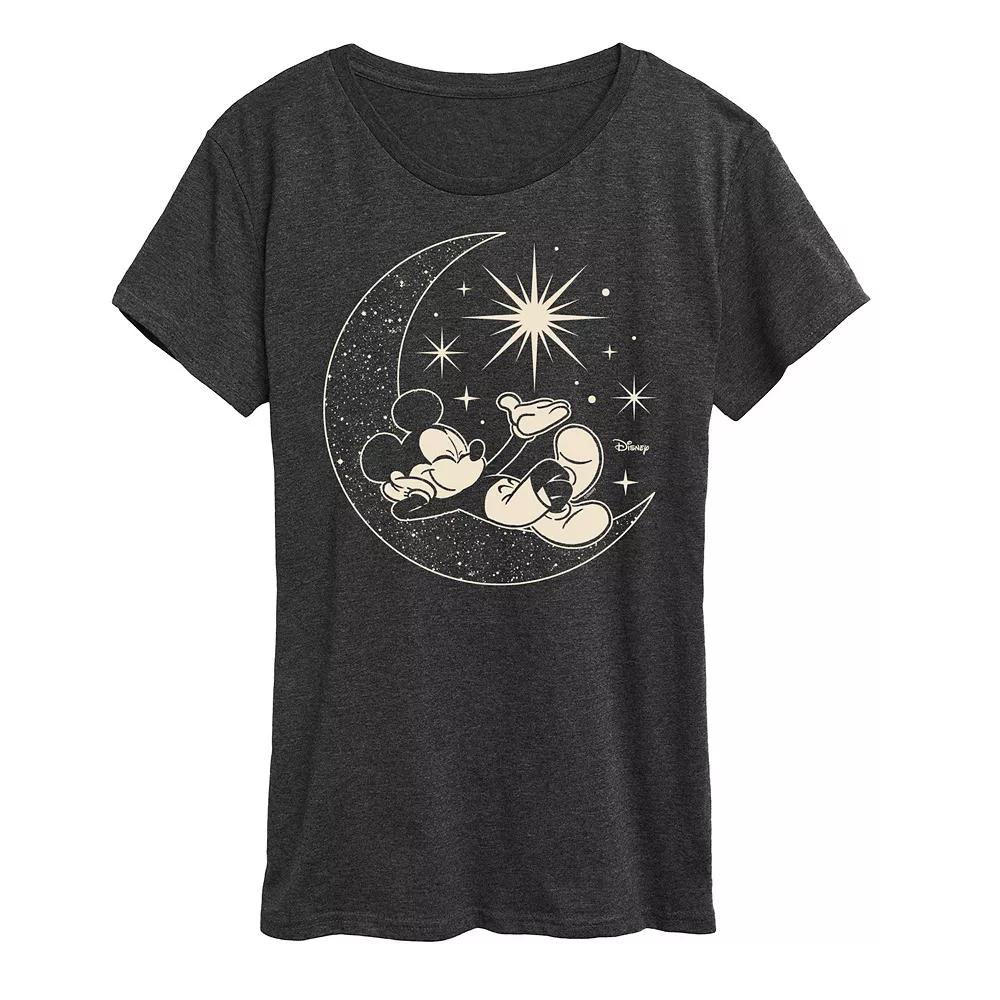 Disney's Mickey Mouse Plus Celestial Moon Graphic Tee, Women's,  Product Image