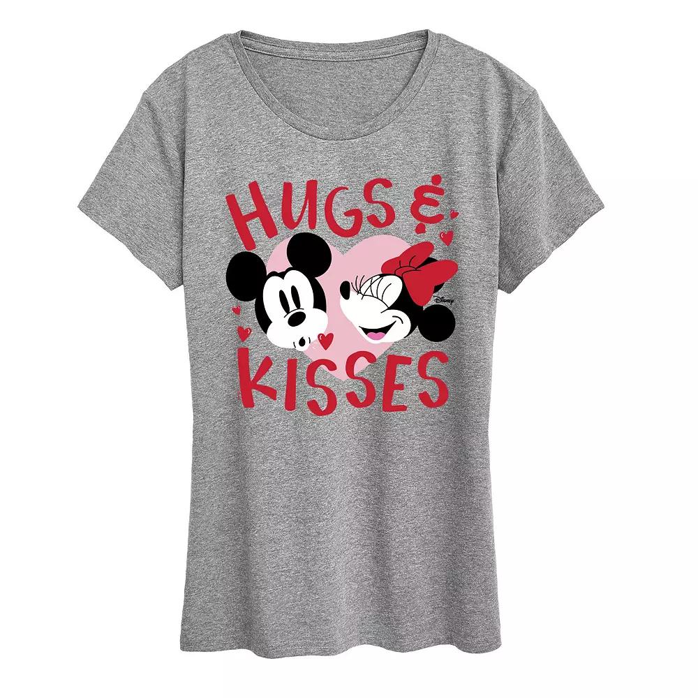 Disney's Mickey & Minnie Mouse Women's Hugs & Kisses Graphic Tee,  Product Image