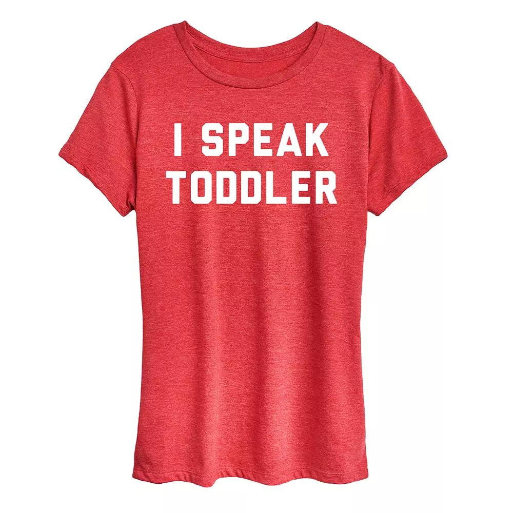 Women's I Speak Toddler Graphic Tee, Toddler Girl's,  Product Image