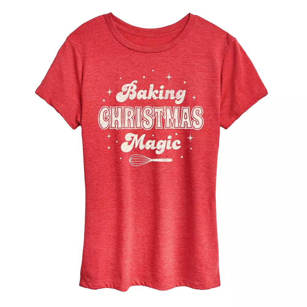 Women's Baking Christmas Magic Graphic Tee, Girl's,  Product Image