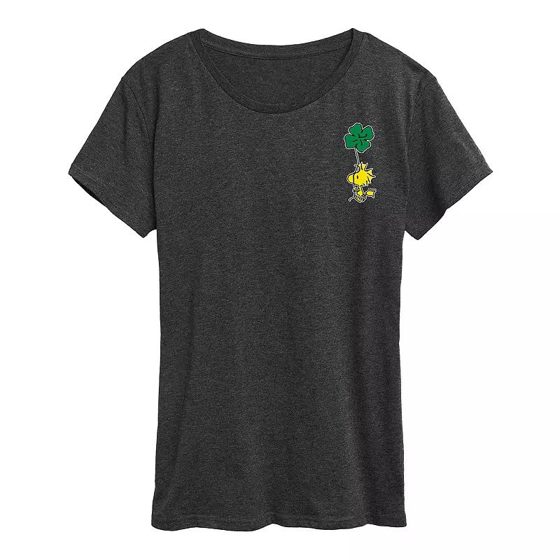Women's Peanuts Woodstock Clover Graphic Tee,  Product Image