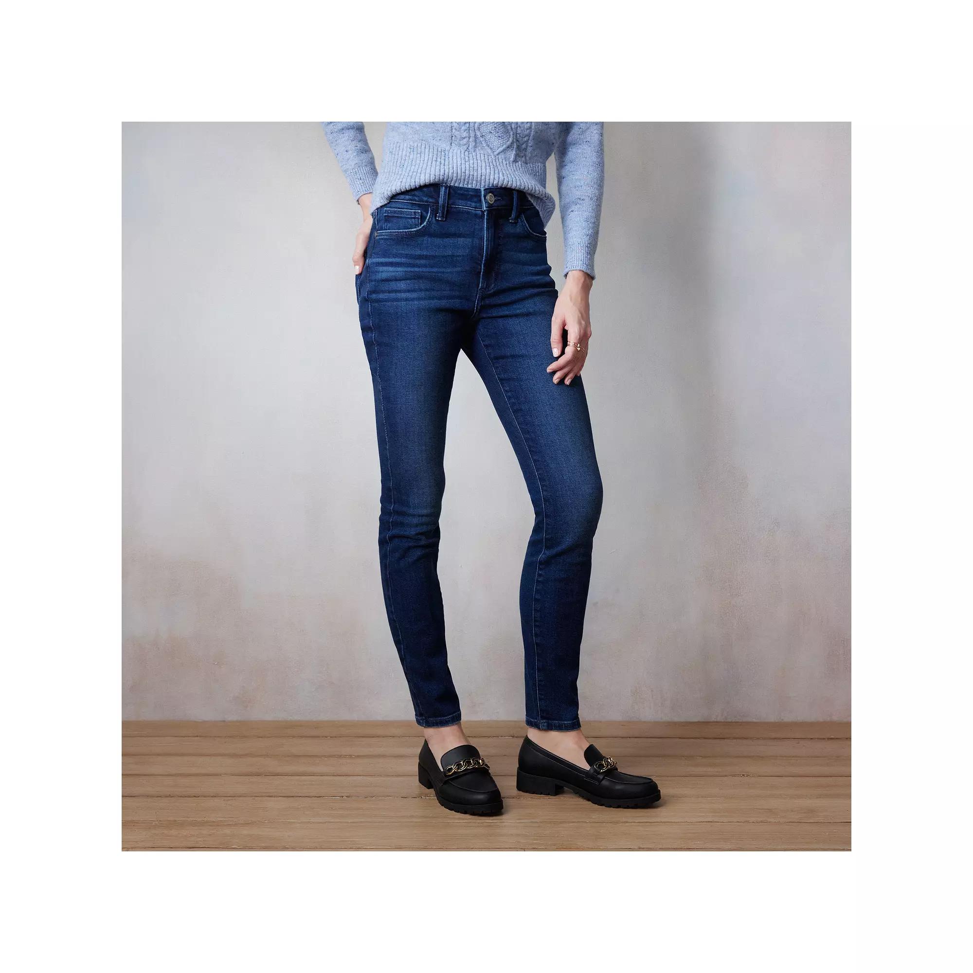 Womens LC Lauren Conrad Curvy High Rise 5-Pocket Skinny Jeans Product Image