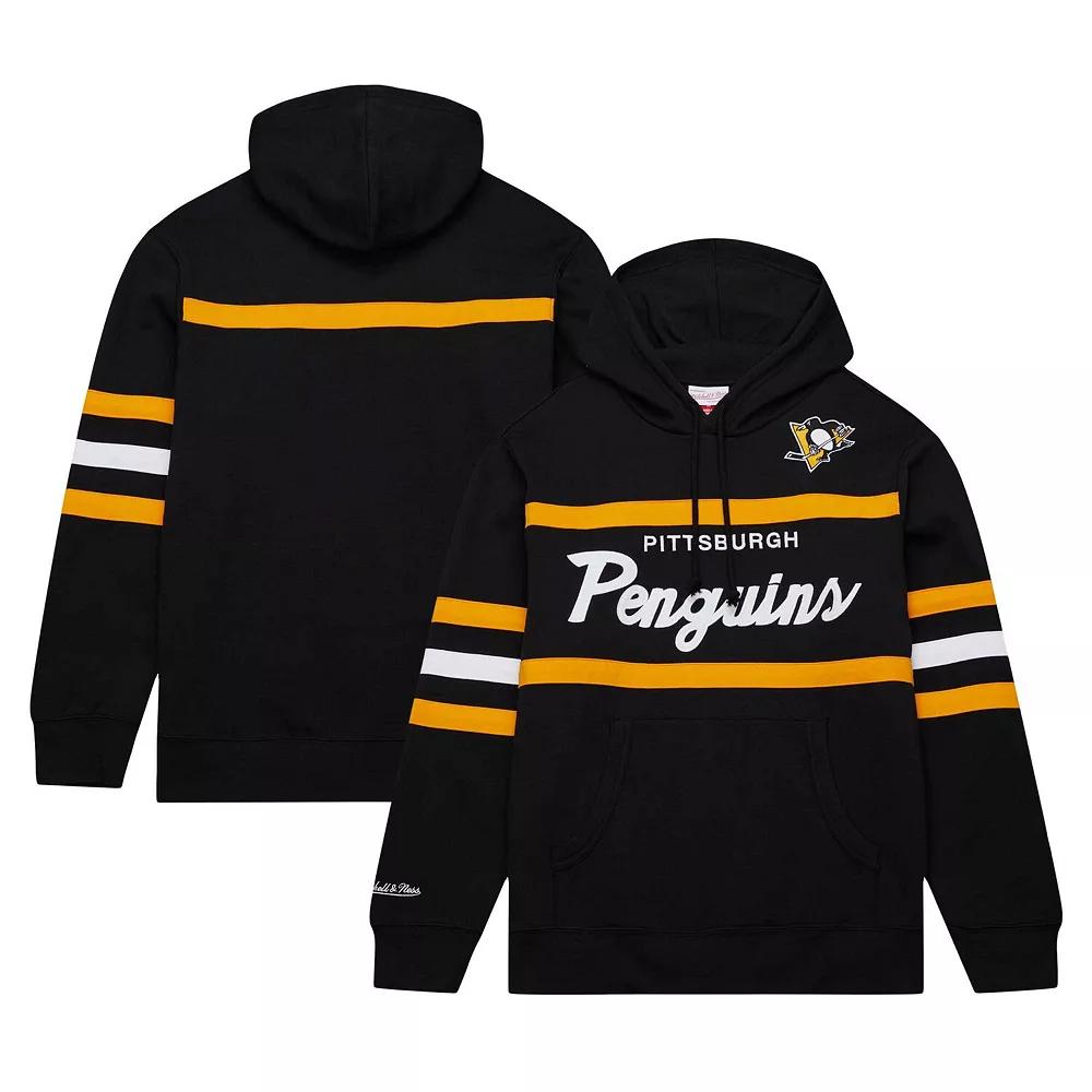 Men's Mitchell & Ness Black Pittsburgh Penguins Head Coach Pullover Hoodie,  Product Image