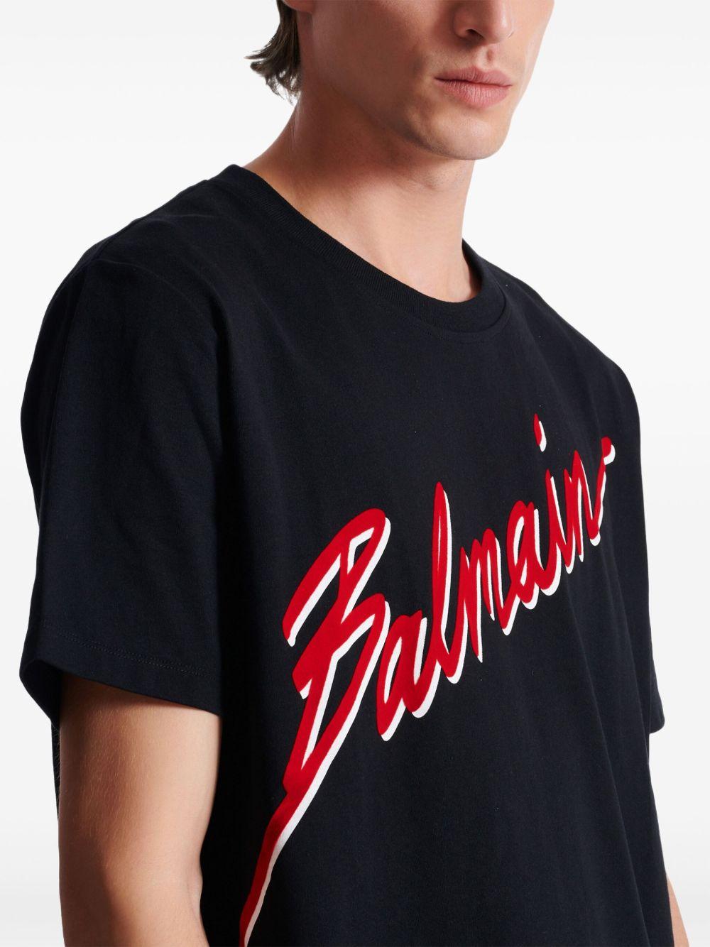 flocked-logo t-shirt Product Image